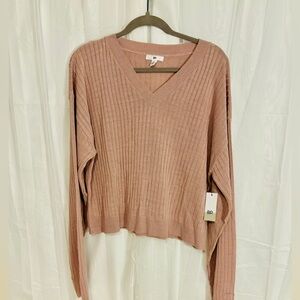 NWT BP. Soft pink/ mauve cropped pull over size 3X